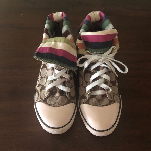 Coach Legacy Stripe women’s high top size 9.5 - Picture 2 of 8